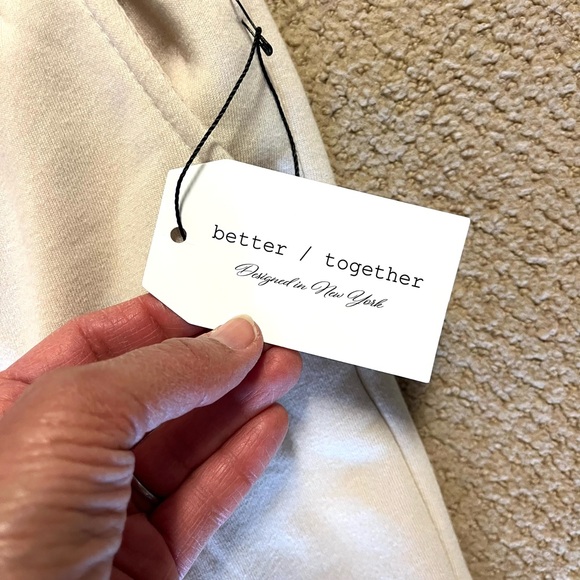 NWT Better Together Cream Wide Leg Sweatpants Women’s XS - Picture 3 of 8